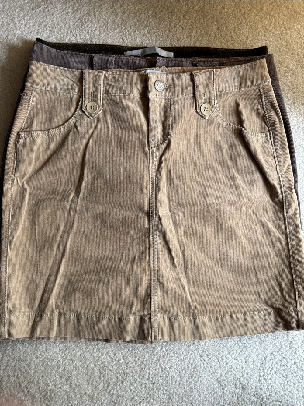 Sand Corduroy Skirt